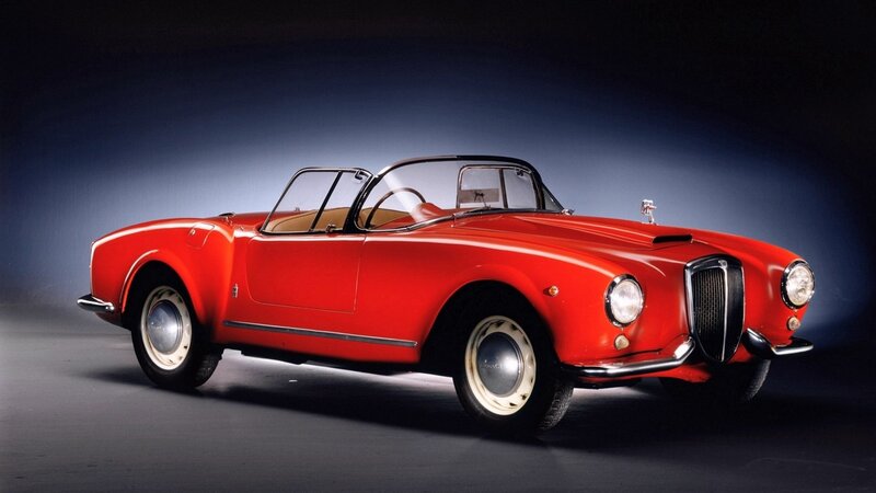 Red classic convertible sports car