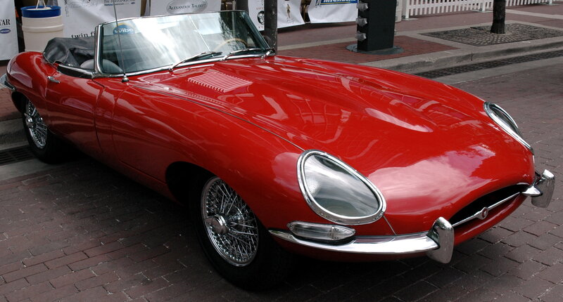 Red classic convertible sports car