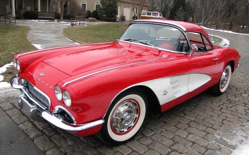Red classic Corvette car