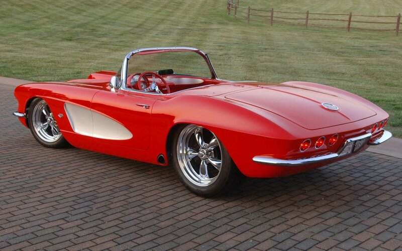 Red classic Corvette convertible