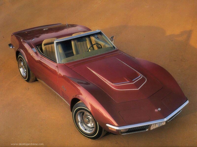 Red classic Corvette convertible