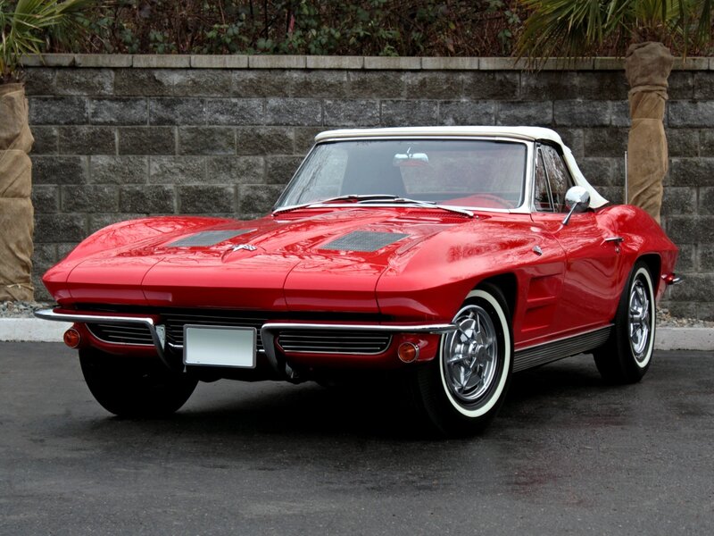 Red classic Corvette convertible