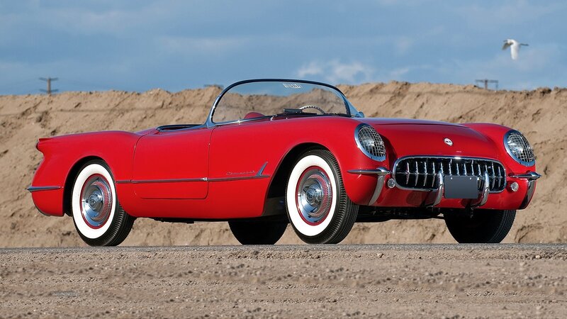 Red classic Corvette convertible