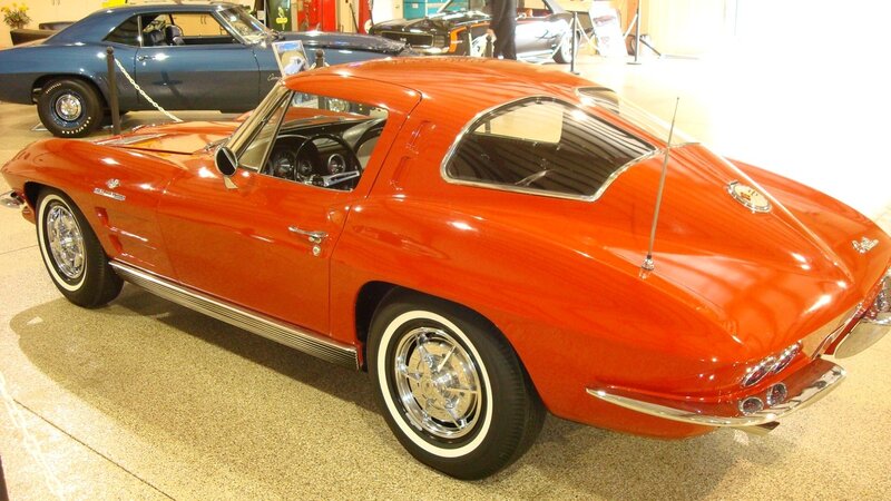 Red classic Corvette sports car