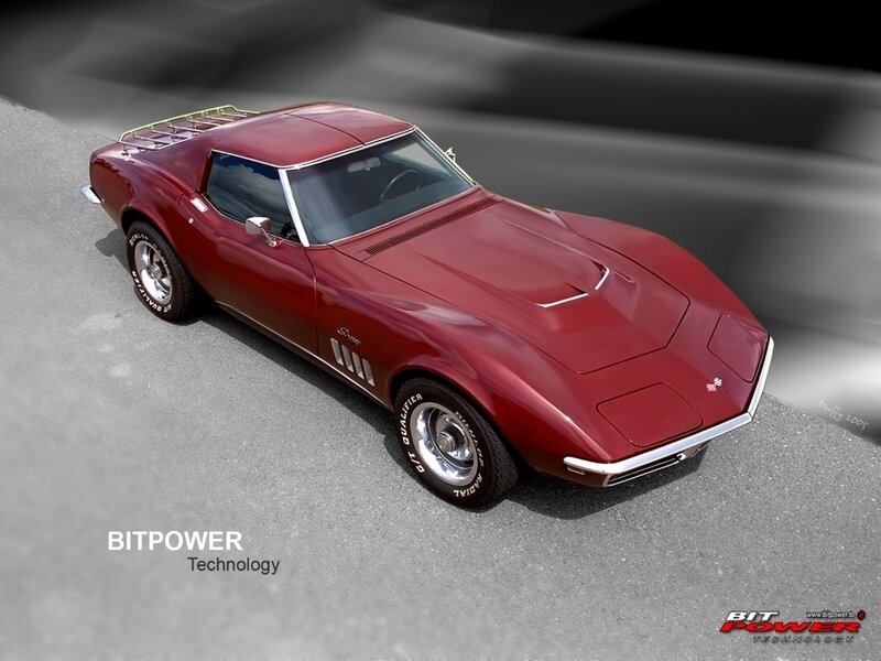 Red classic Corvette sports car