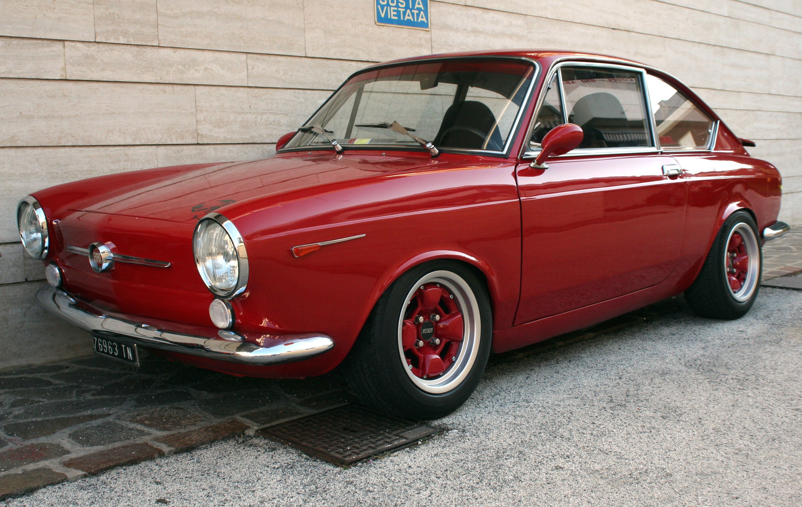Red classic coupe car