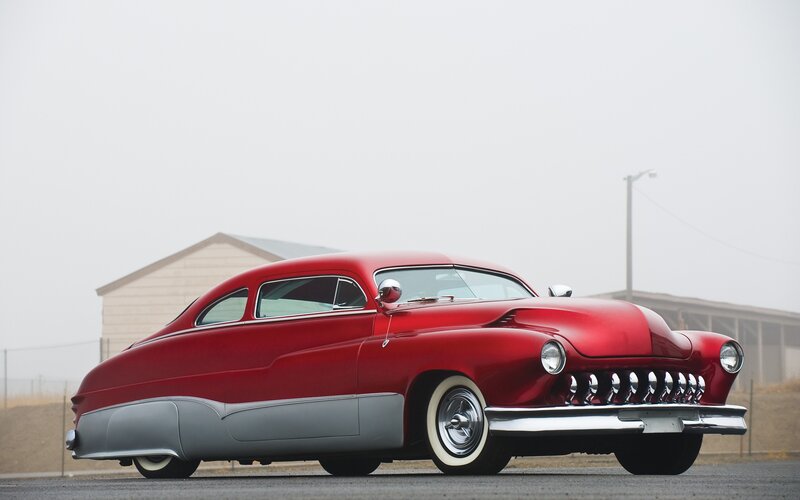 Red classic custom car