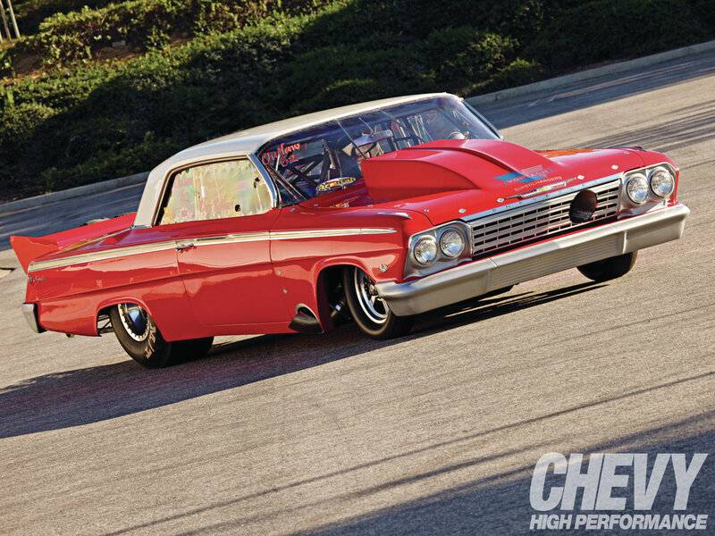 Red Classic Drag Car — Dynamic