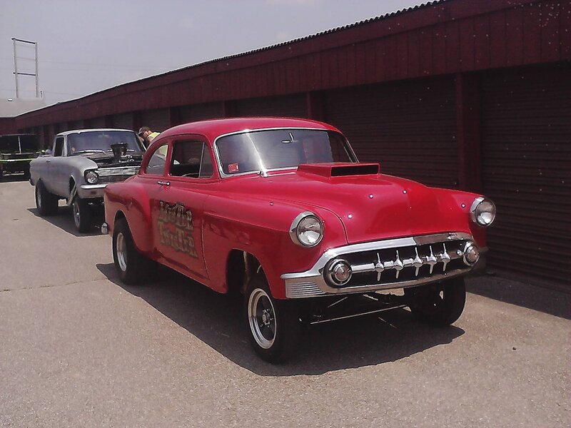 Red Classic Drag Car — Outdoor