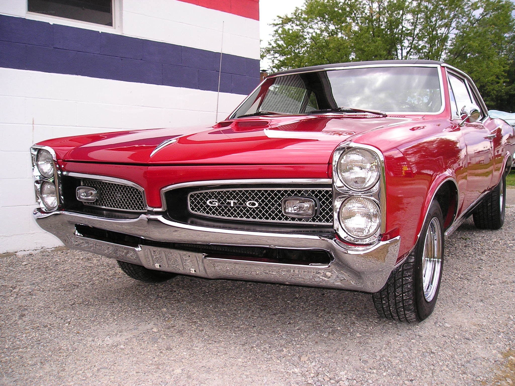 Red classic GTO muscle car