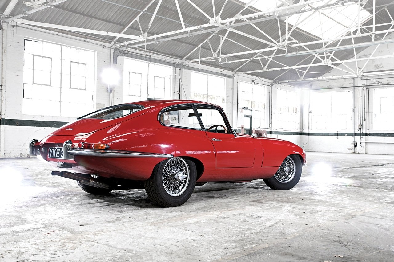 Red classic Jaguar E-Type