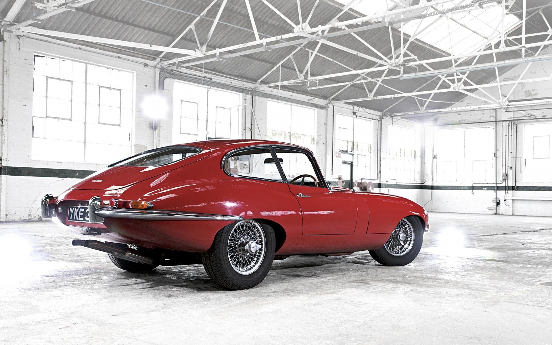 Red classic Jaguar E-Type