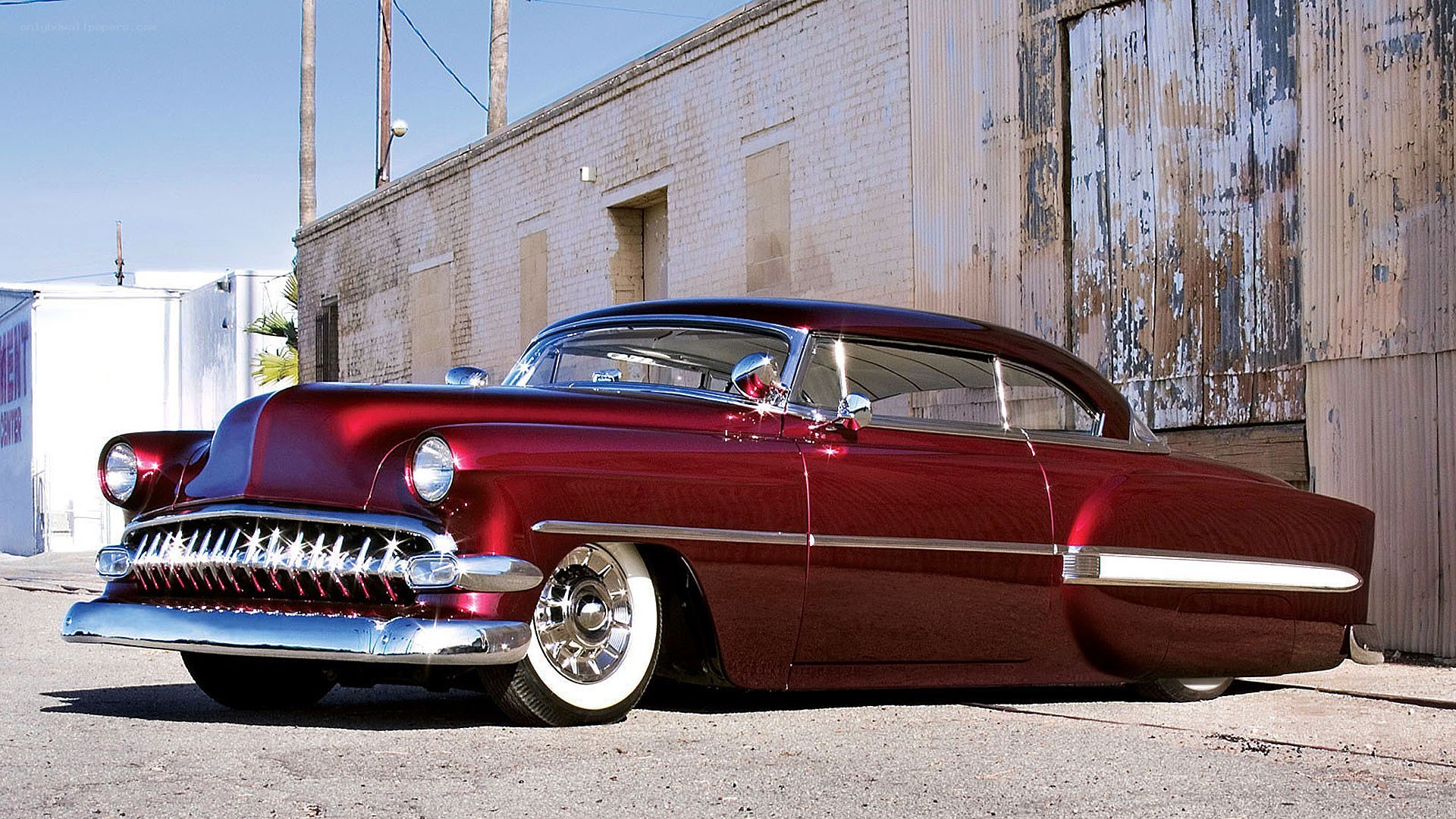 Red classic lowrider car
