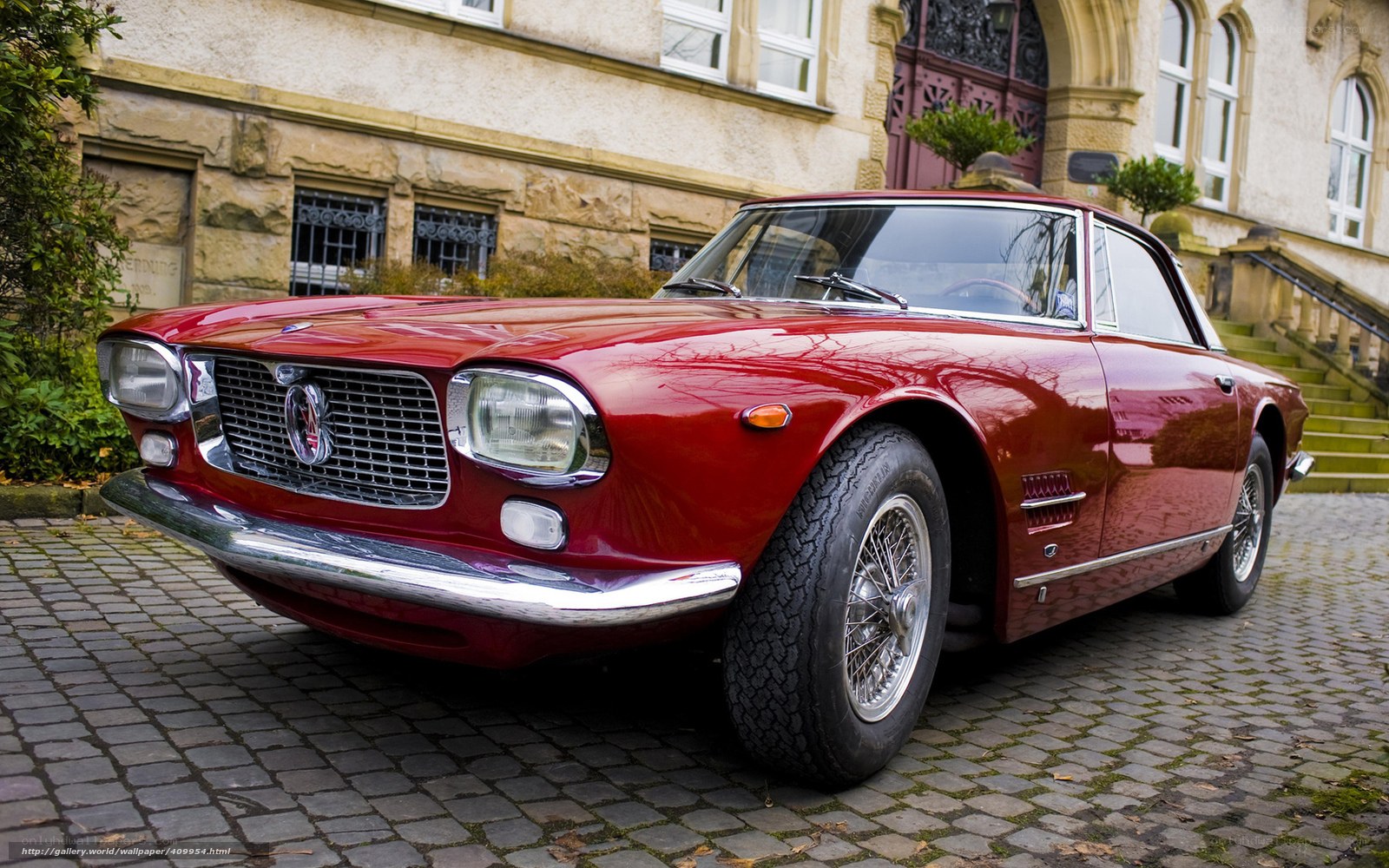 Red classic Maserati car