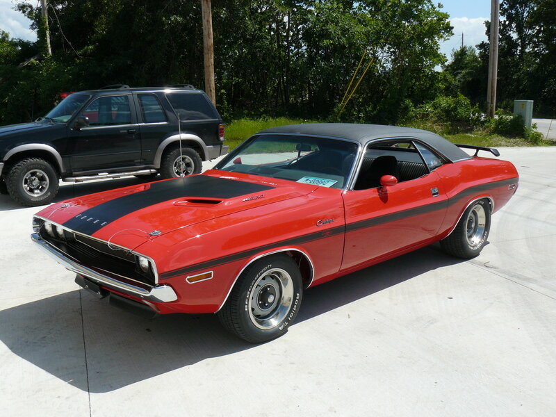 Red classic muscle car