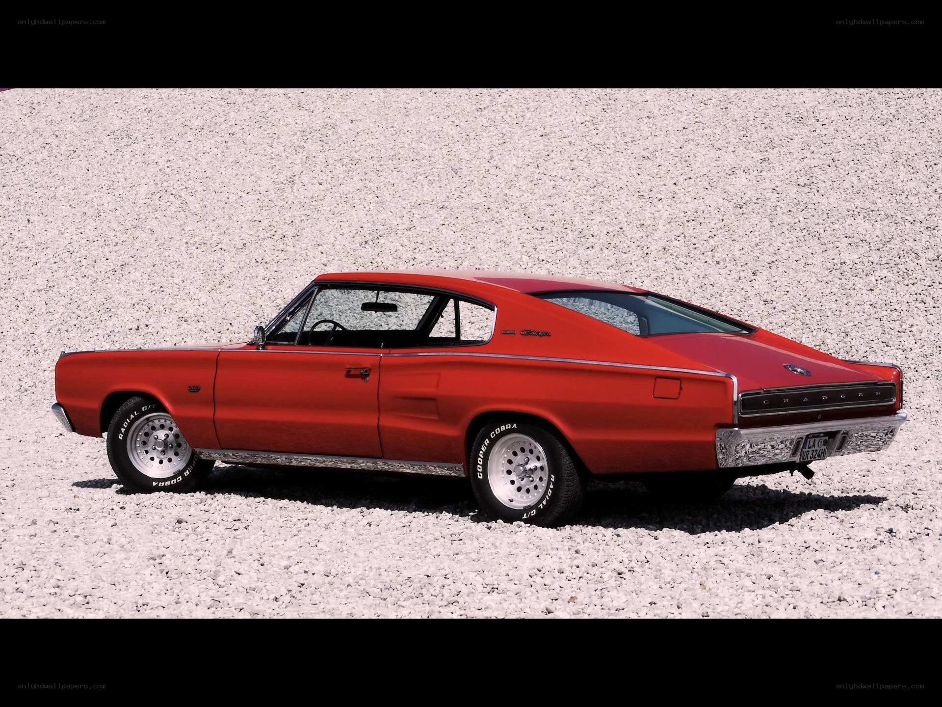 Red classic muscle car