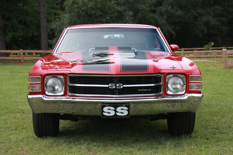 Red classic muscle car