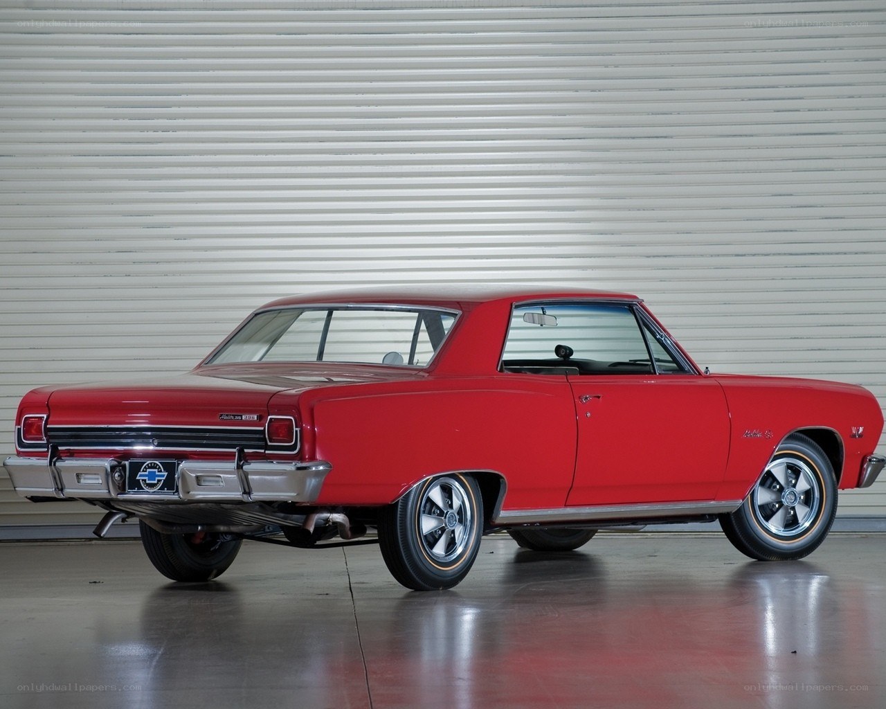 Red classic muscle car