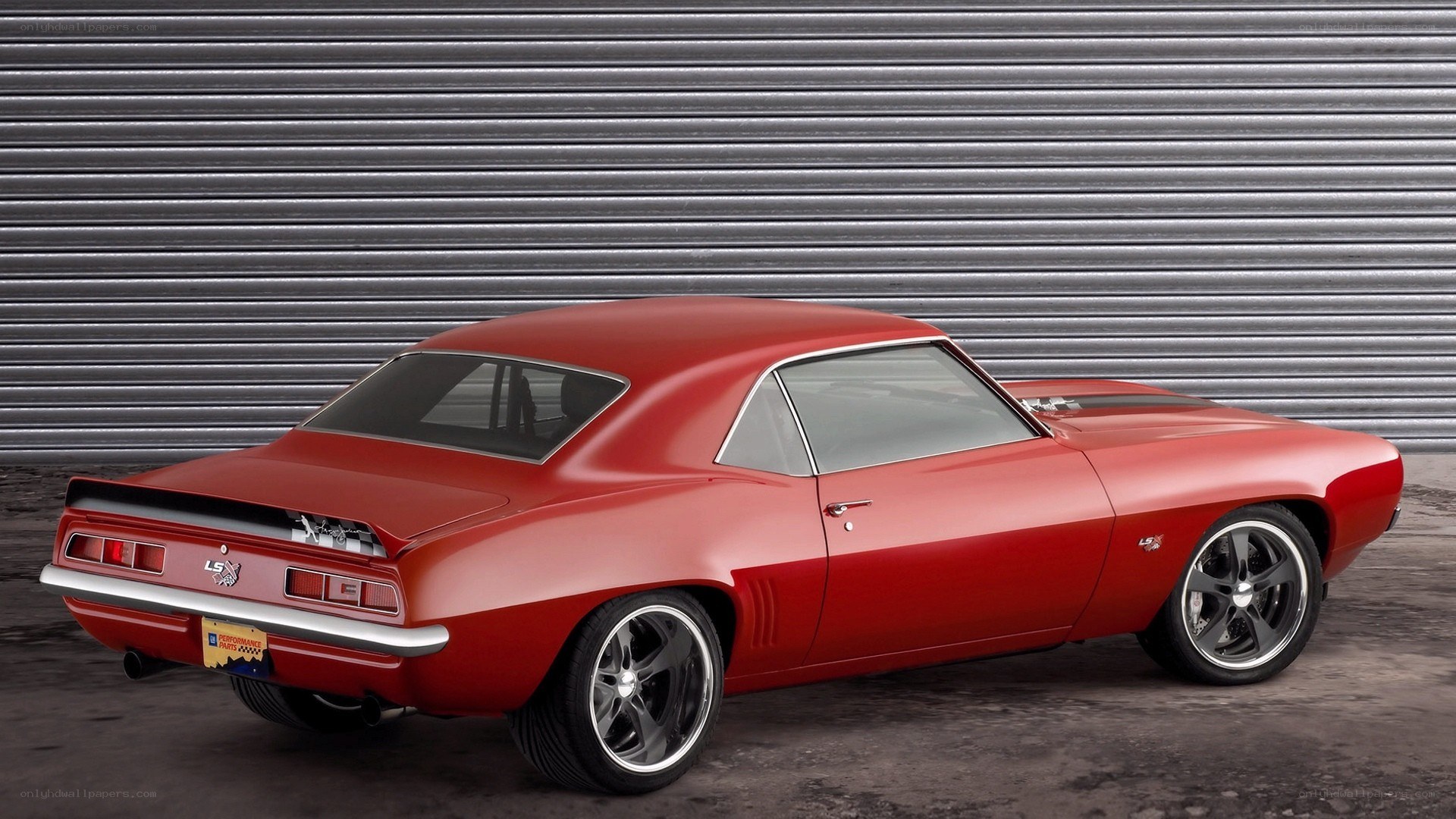 Red classic muscle car