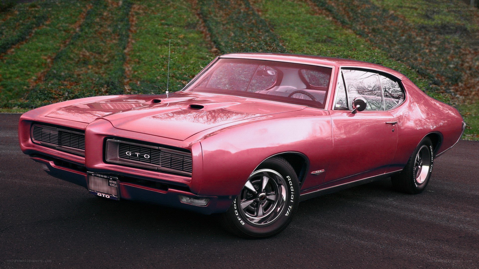 Red classic muscle car