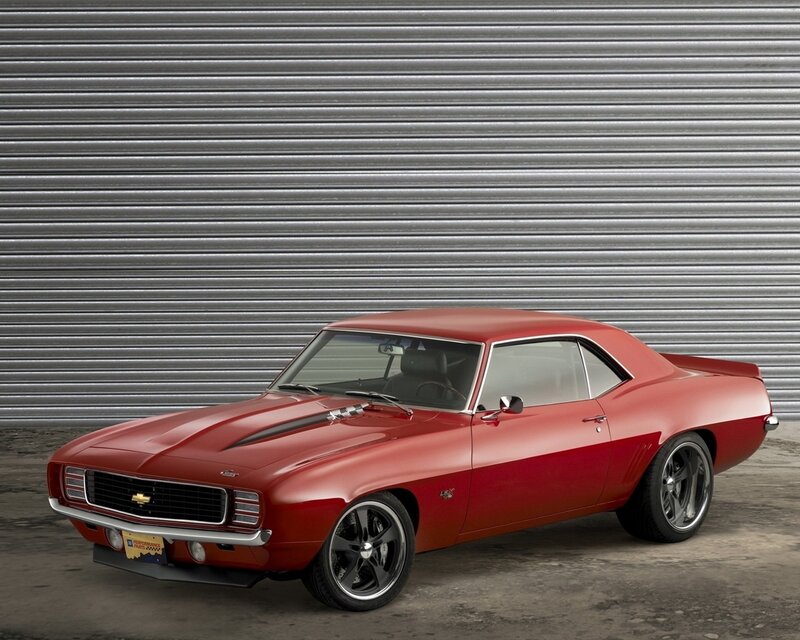 Red classic muscle car