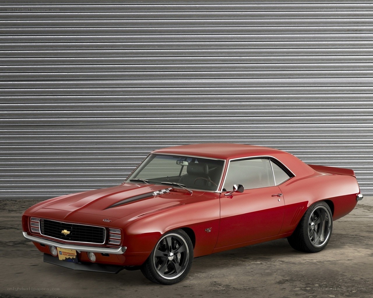 Red classic muscle car