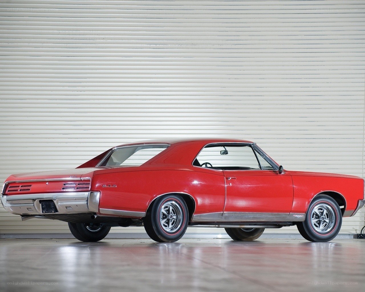 Red classic muscle car