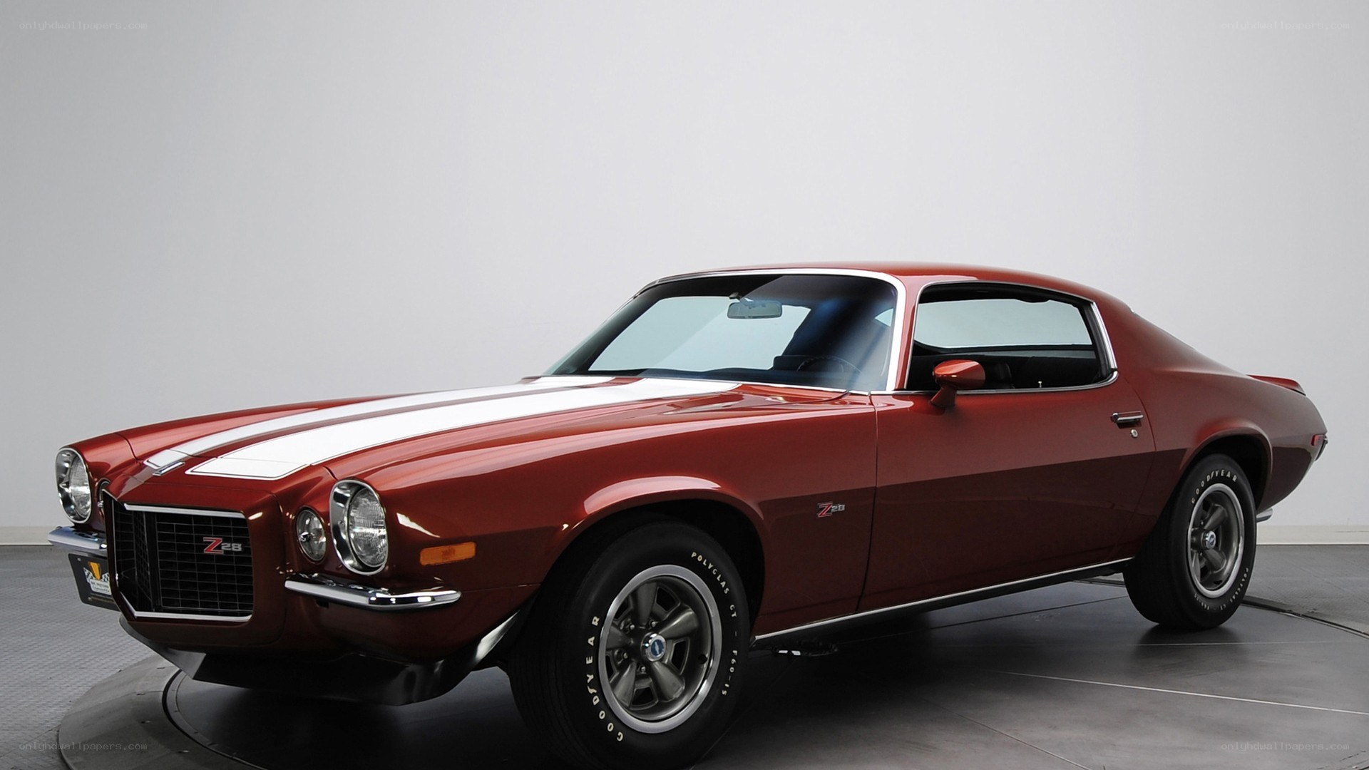 Red classic muscle car