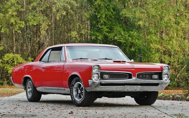 Red classic muscle car