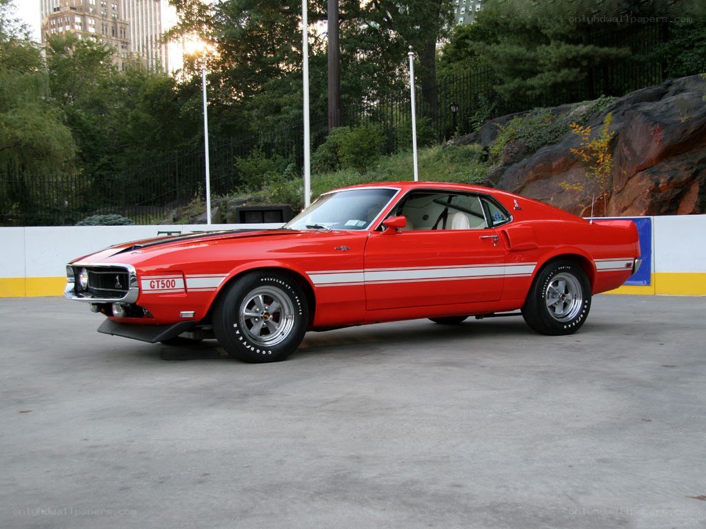 Red classic muscle car