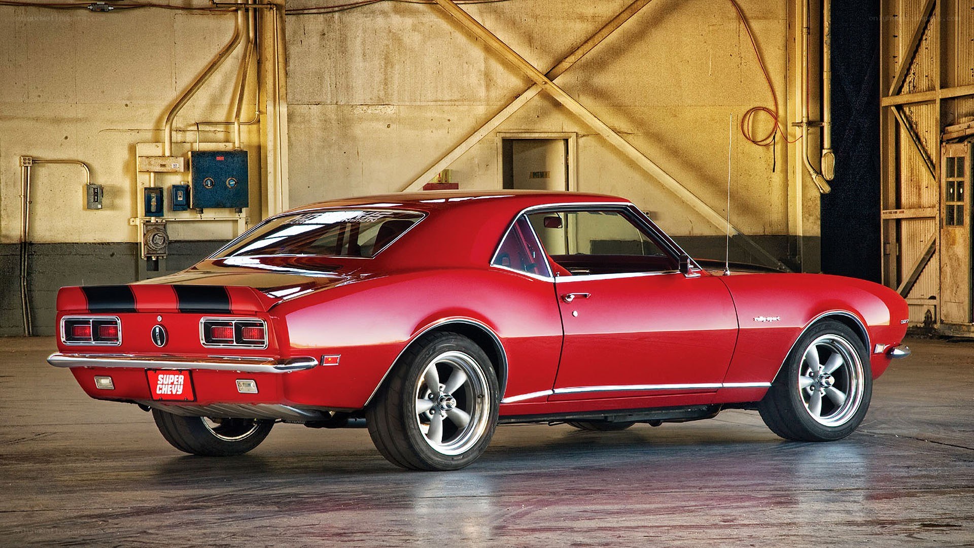 Red classic muscle car