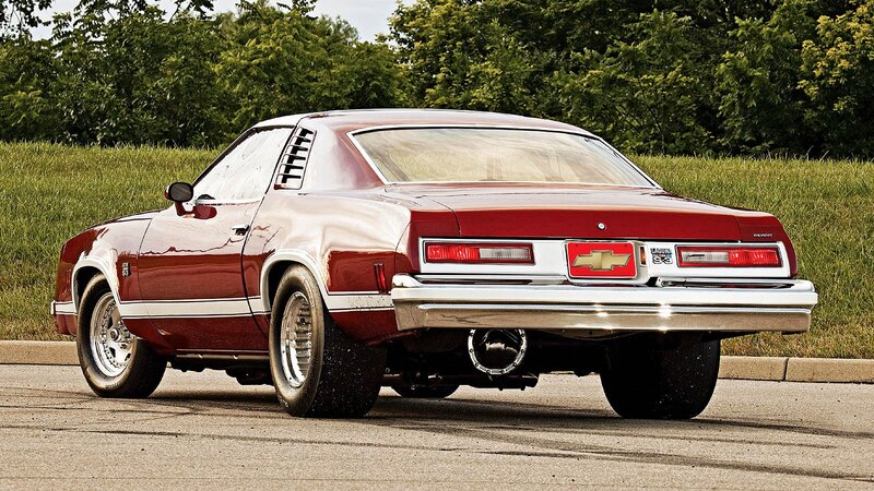 Red classic muscle car