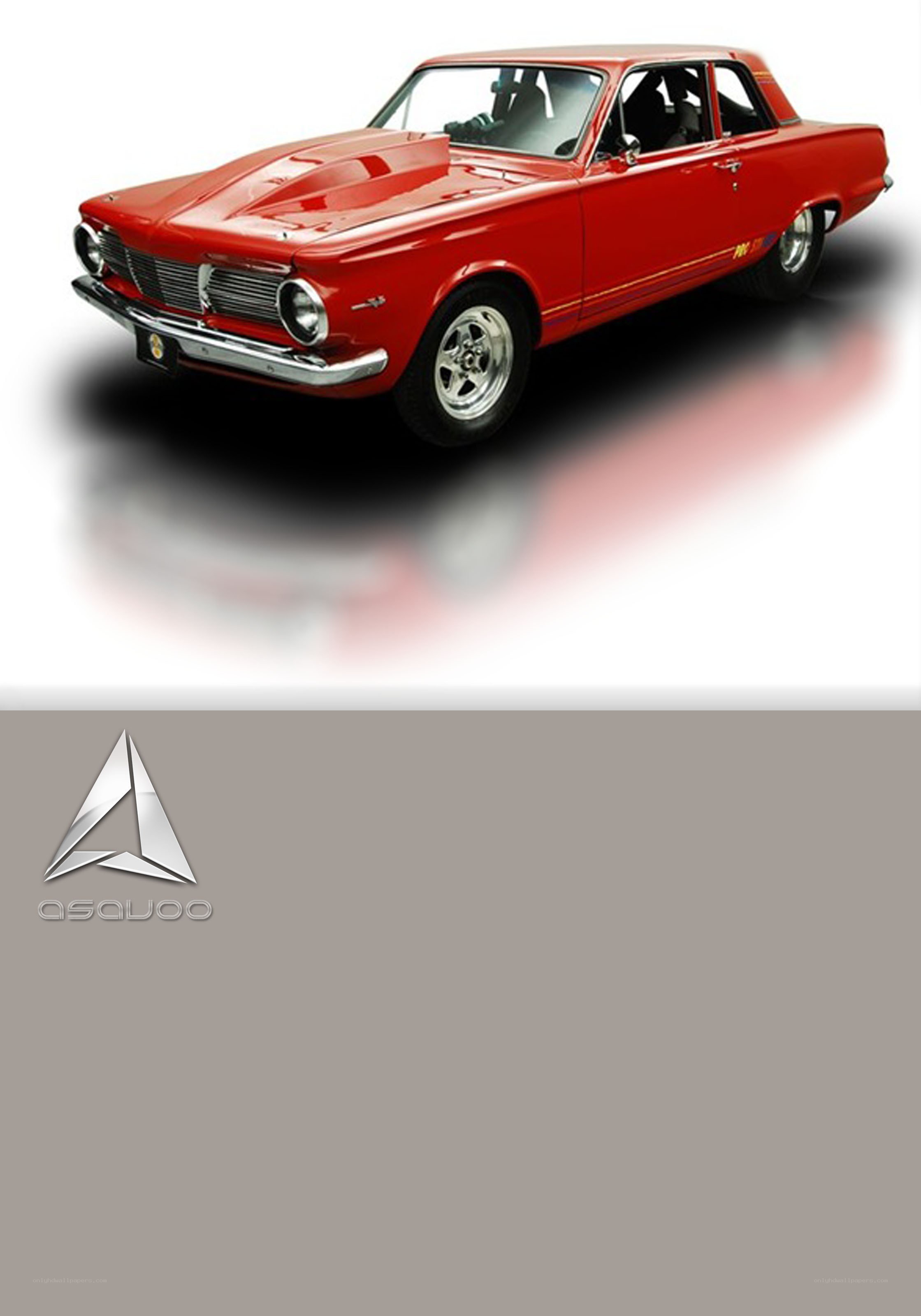Red classic muscle car