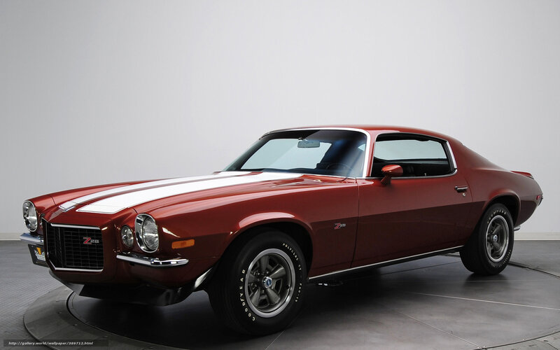 Red classic muscle car
