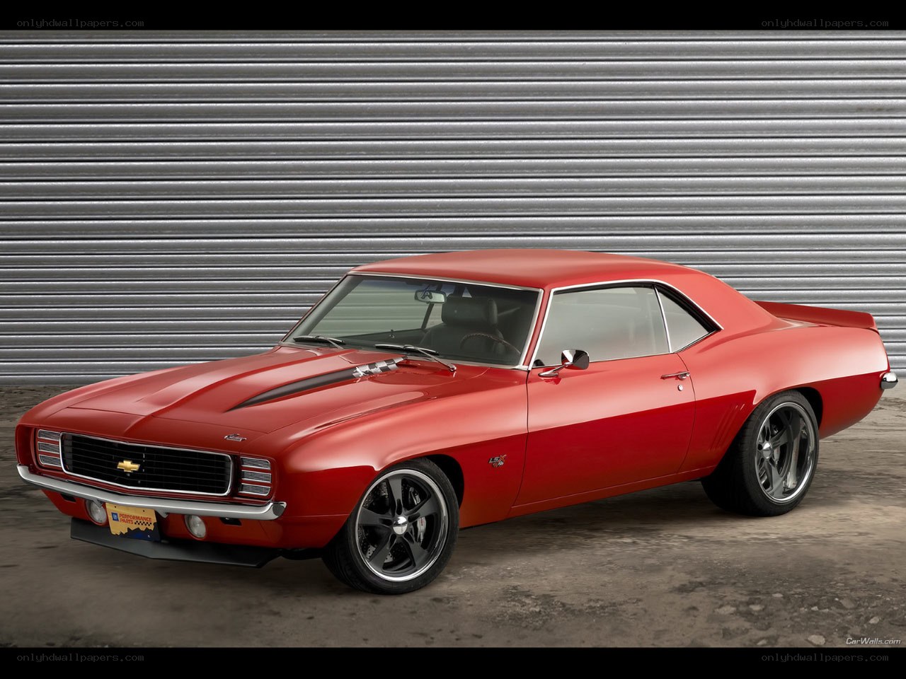 Red classic muscle car