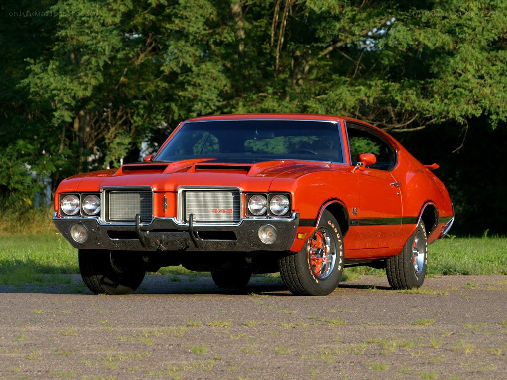 red classic muscle car