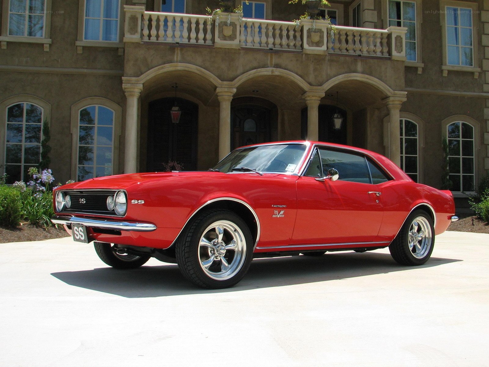 Red classic muscle car