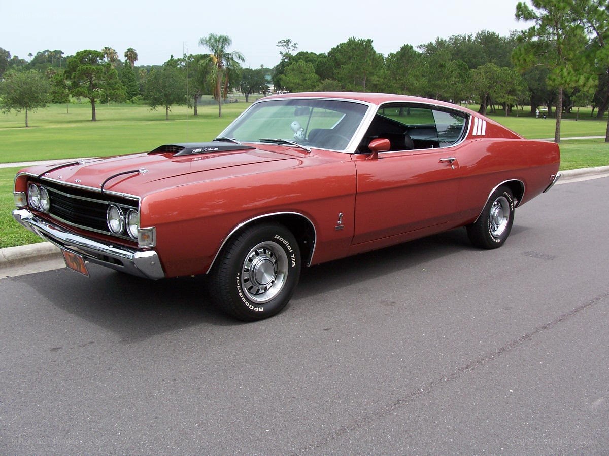 Red classic muscle car