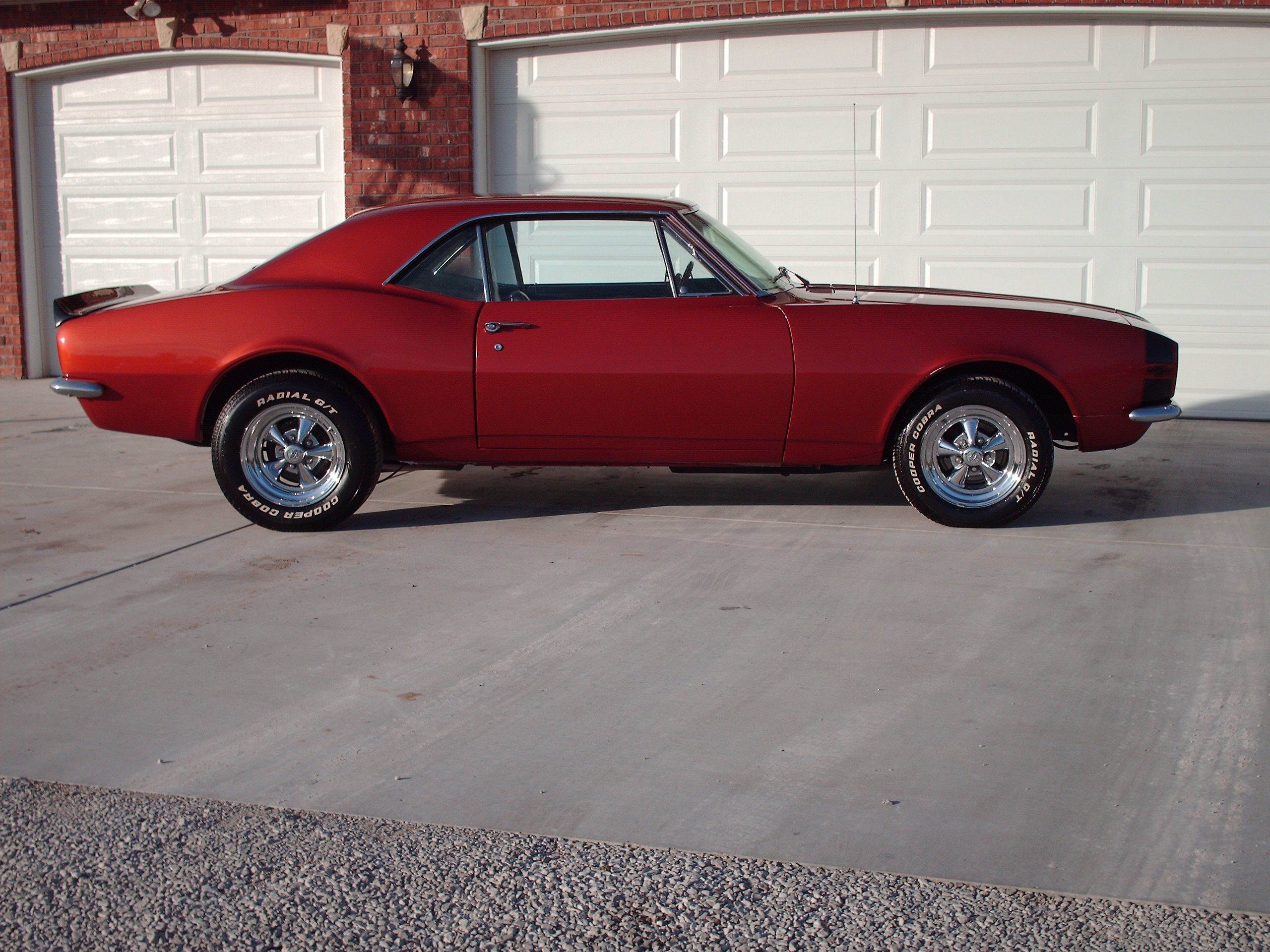 Red classic muscle car