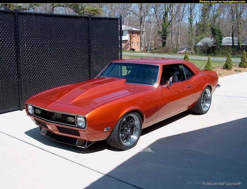 Red classic muscle car