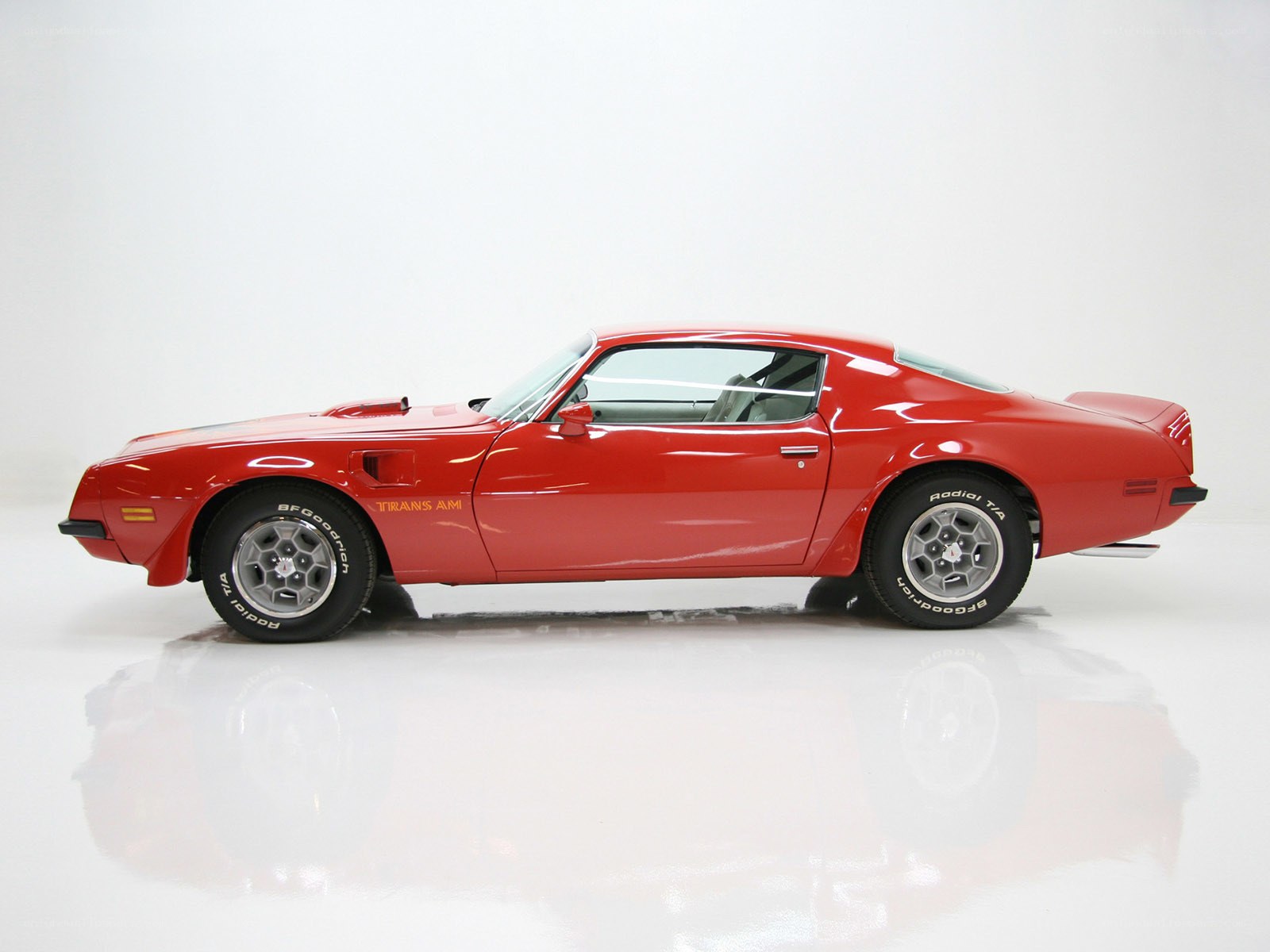 Red classic muscle car