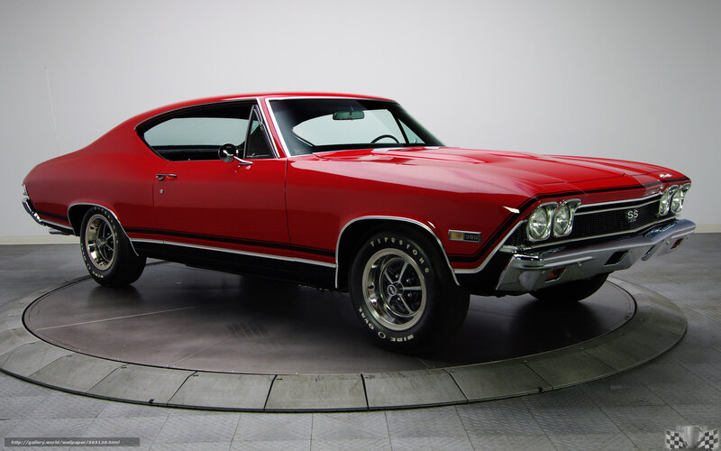 Red classic muscle car