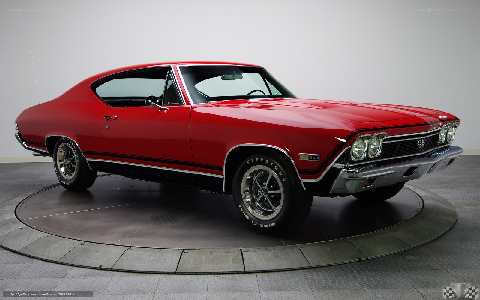 Red classic muscle car