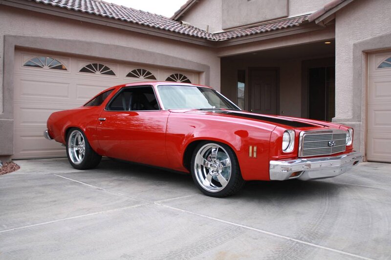 Red classic muscle car