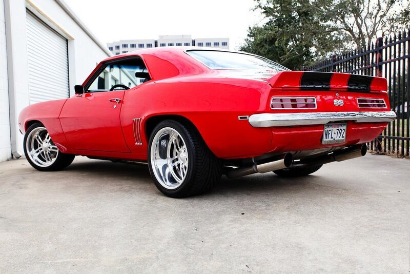 Red classic muscle car