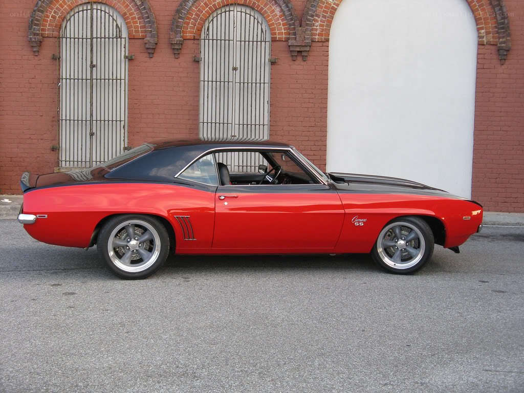 Red classic muscle car
