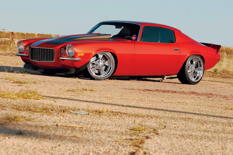 Red classic muscle car