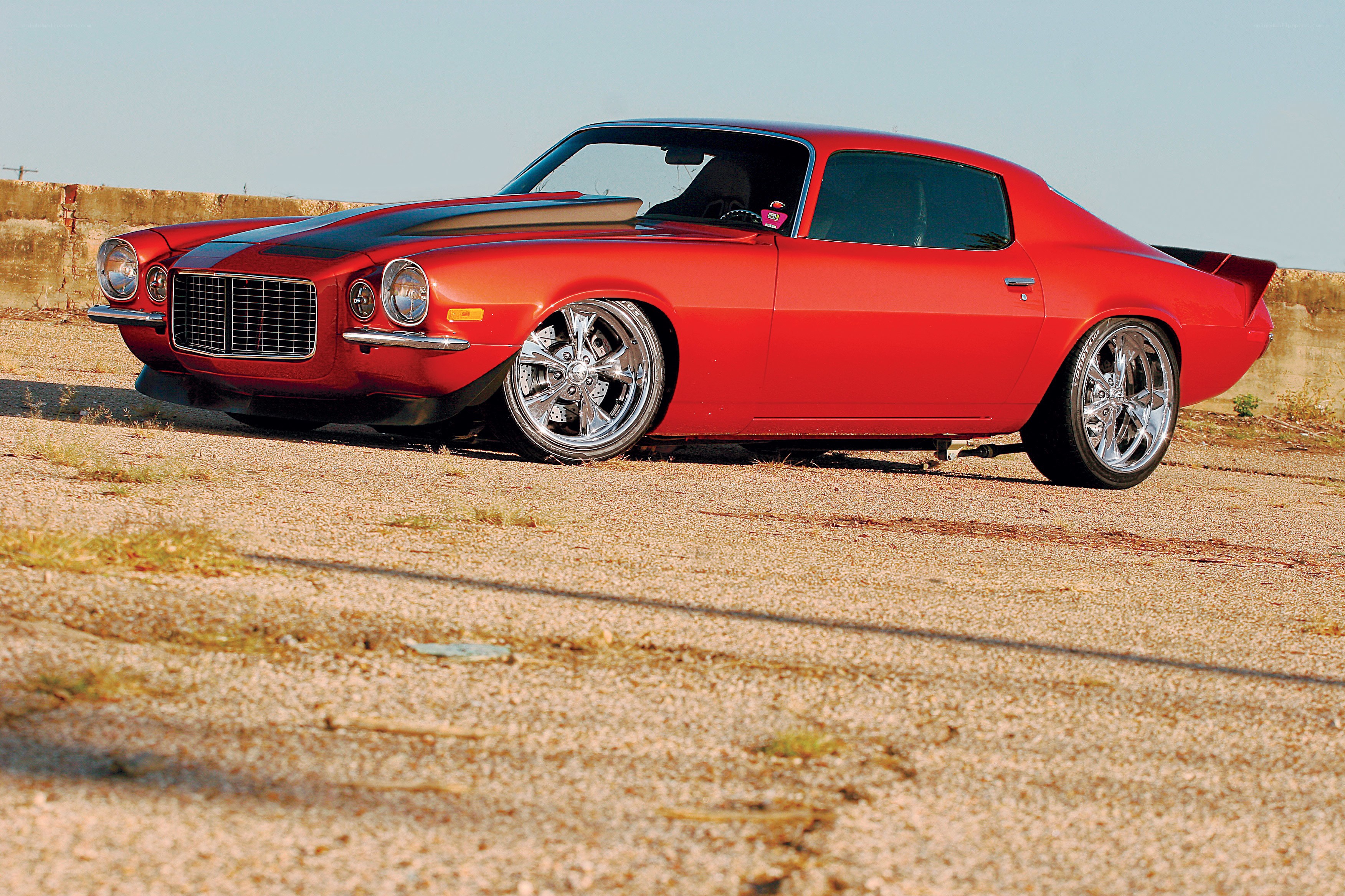 Red classic muscle car