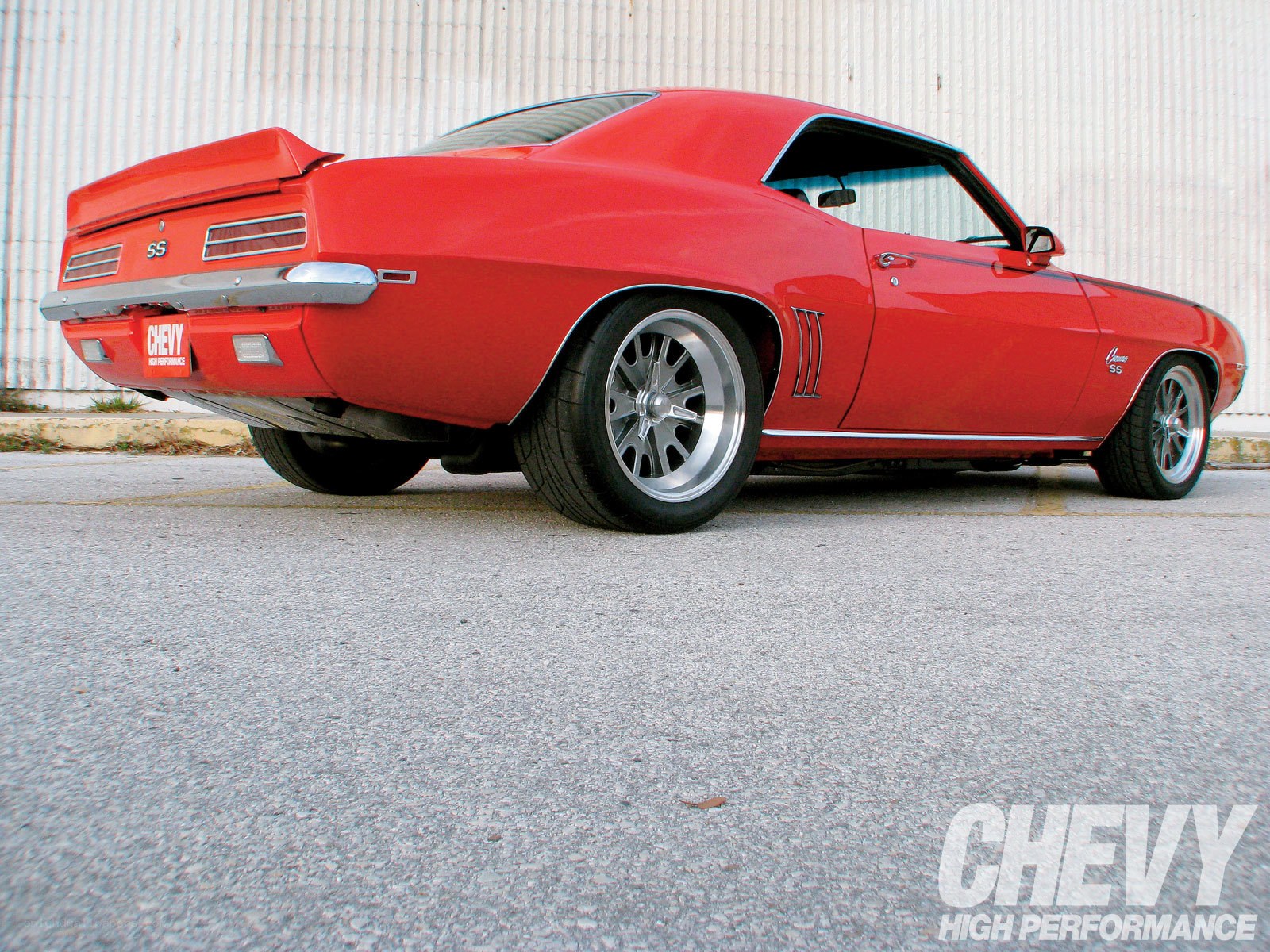 Red classic muscle car