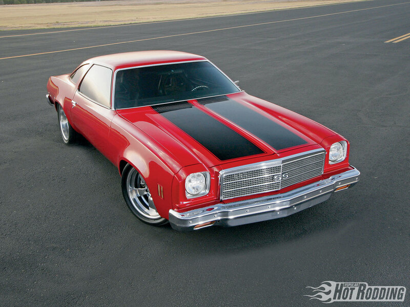 Red classic muscle car